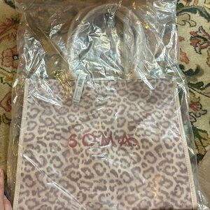 Soma Leopard Canvas Tote, NWT